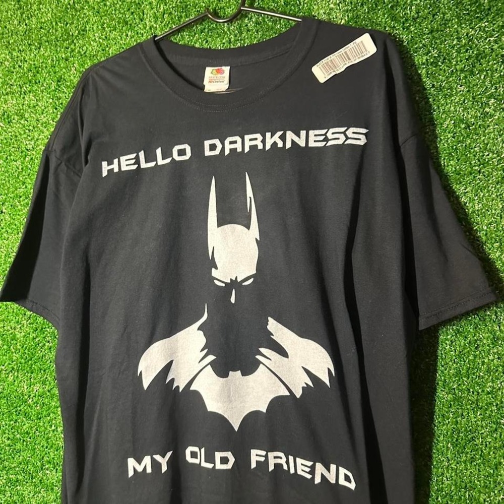 Vintage 04 Batman‎ "Hello Darkness My Old Friend" Tee Shirt NEW